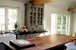 Counter top glazed storage unit with drawers under